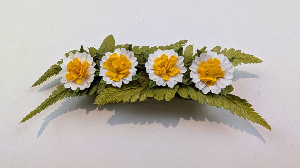 Brautschmuck - Haarspange mit Papierblumen