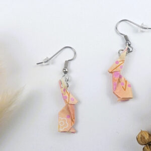 Origami Ohrringe Hase Gelb
