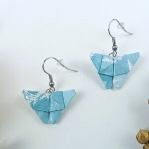 Origami Ohrringe Schmetterlinge Blau