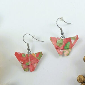 Origami Ohrringe Schmetterlinge Rot